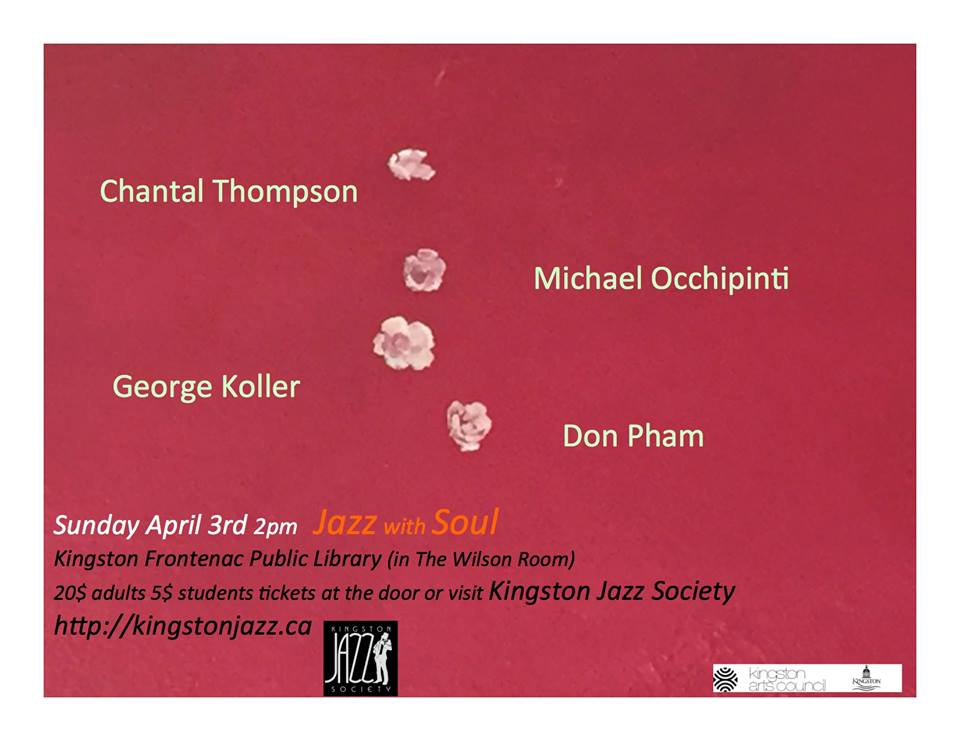 Apr 3: Chantal Thompson closes our 2016 Winter Concert Series